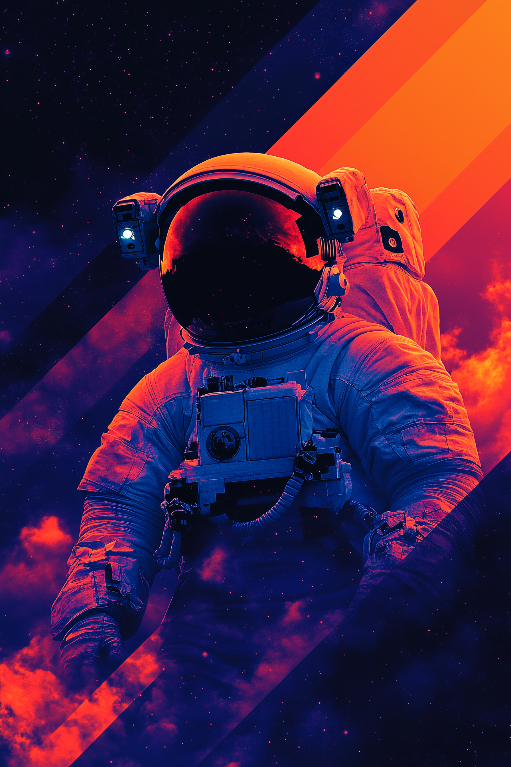 Astronaut in space Metal Wall Posters | Premium, Waterproof & Magnet-Mounted Art