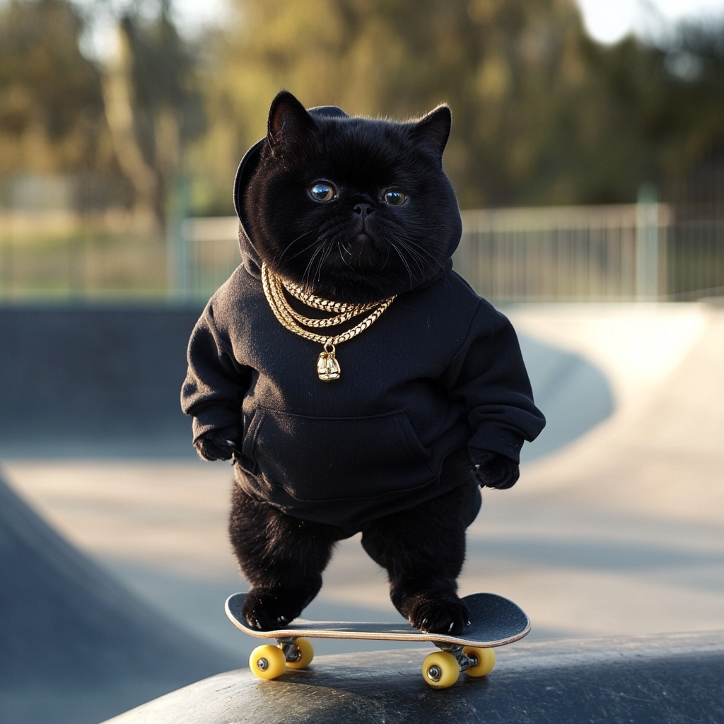 Black Cat Swag Metal Wall Posters | Premium, Waterproof & Magnet-Mounted Art