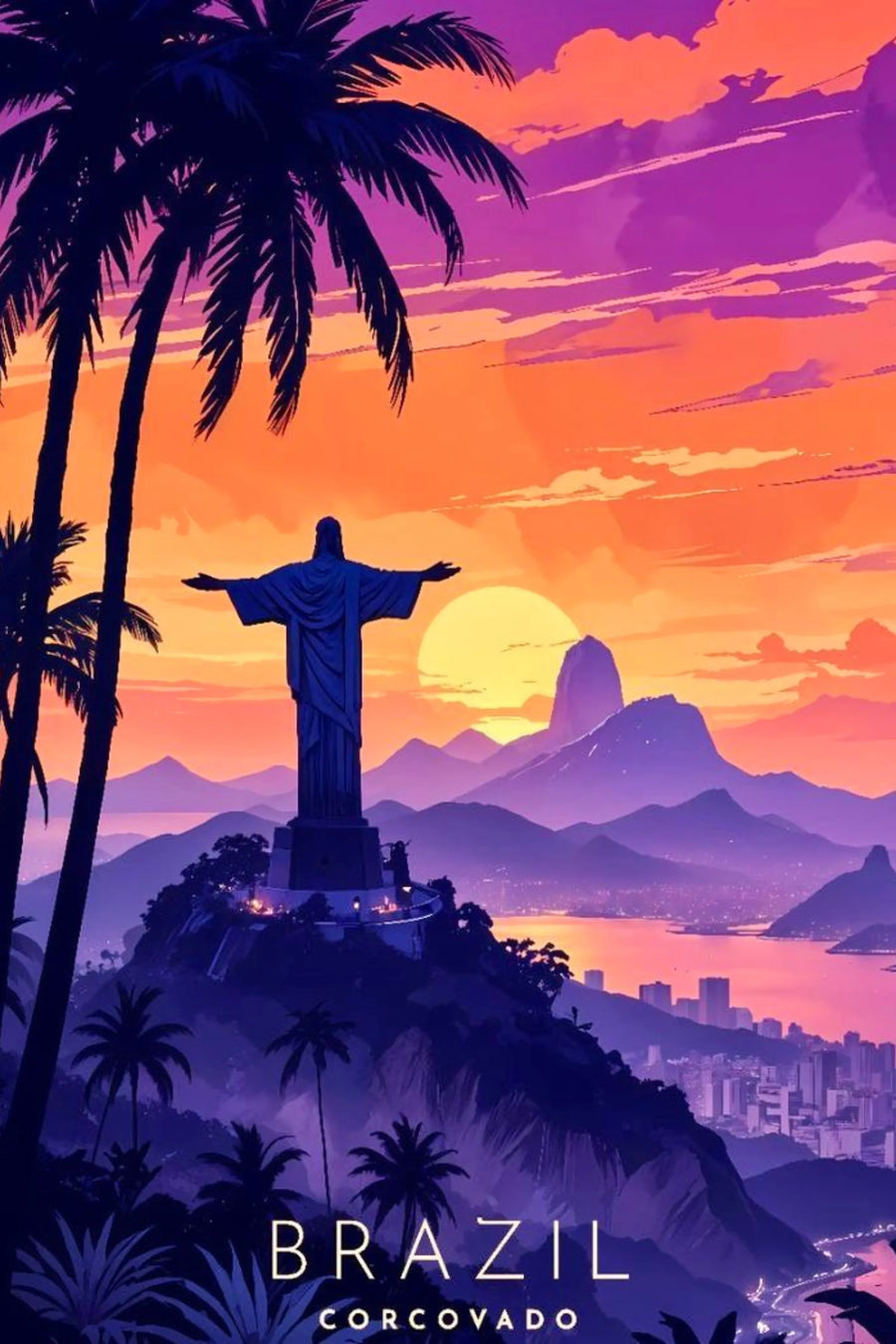 Brazil Metal Posters | Premium, Waterproof & Magnet-Mounted Art