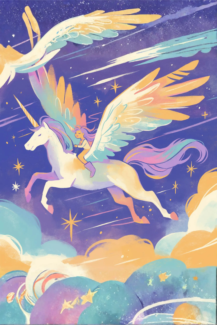 Cute Unicorn Metal Wall Posters | Premium, Waterproof & Magnet-Mounted Art