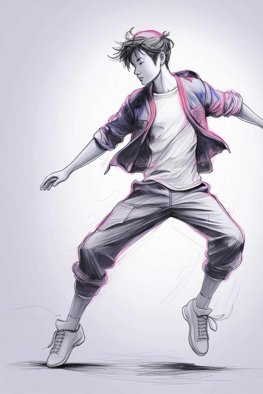 Dancing Boy Metal Wall Posters | Premium, Waterproof & Magnet-Mounted Art