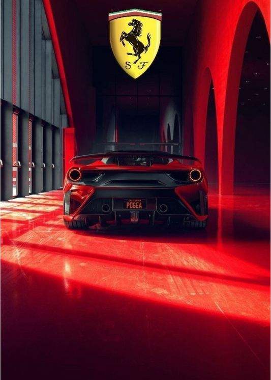 Ferrari Metal Wall Posters | Premium, Waterproof & Magnet-Mounted Art