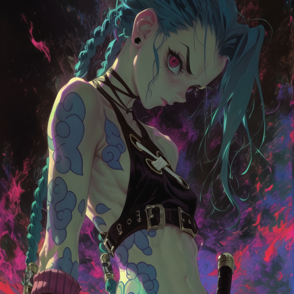 Jinx from LOL J-Style Metal Wall Posters | Premium, Waterproof & Magnet-Mounted Art