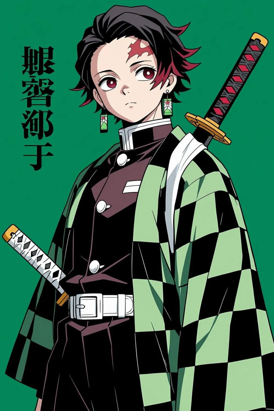 Kamado Tanjiro Demon Slayer Wall Art Metal Posters | Premium, Waterproof & Magnet-Mounted Art