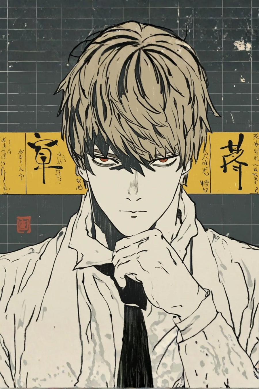 Light Yagami Death Note Metal Wall Posters | Premium, Waterproof & Magnet-Mounted Art