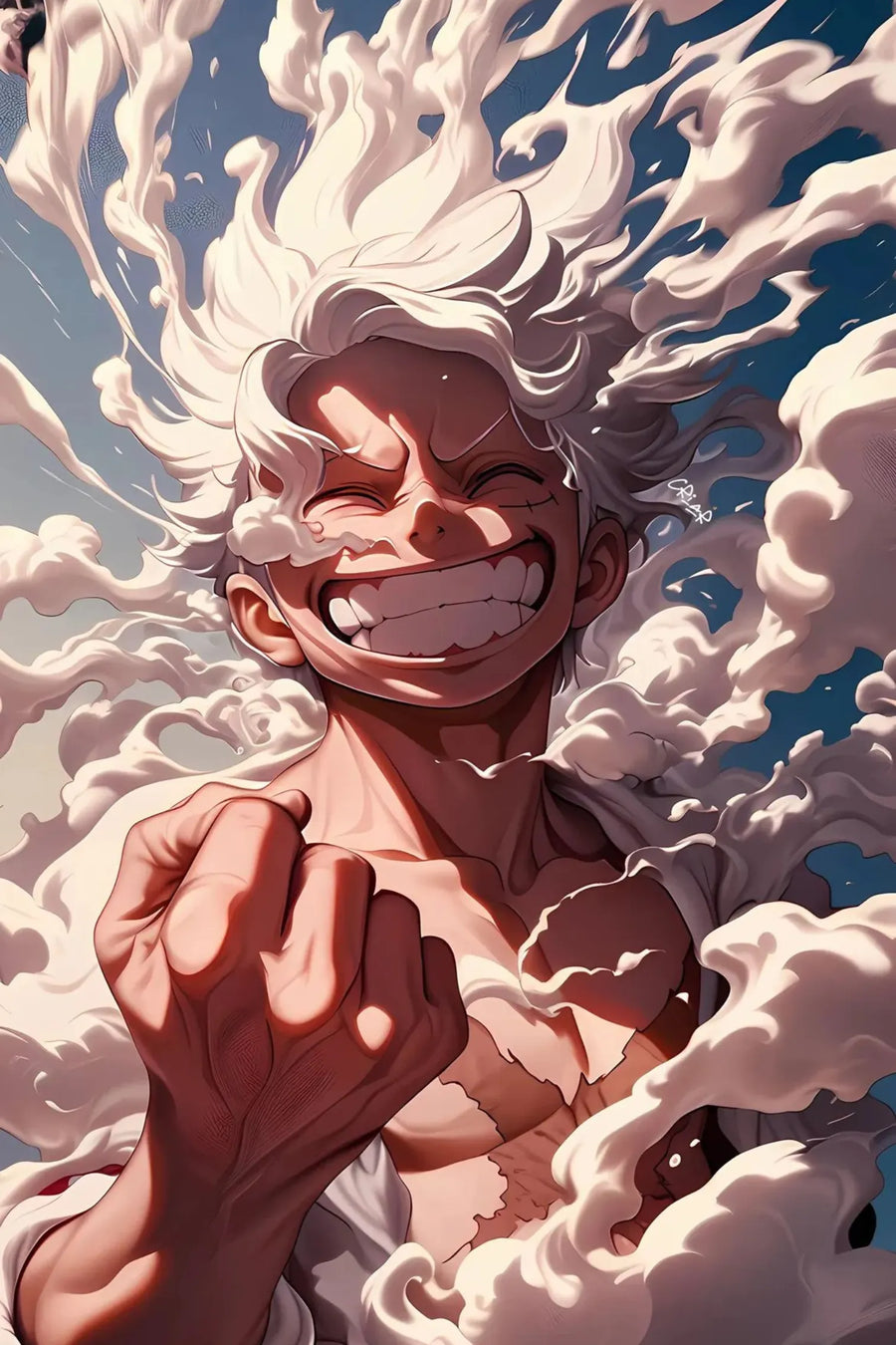 Luffy fifth gear art Metal posters | Premium, Waterproof & Magnet-Mounted Art
