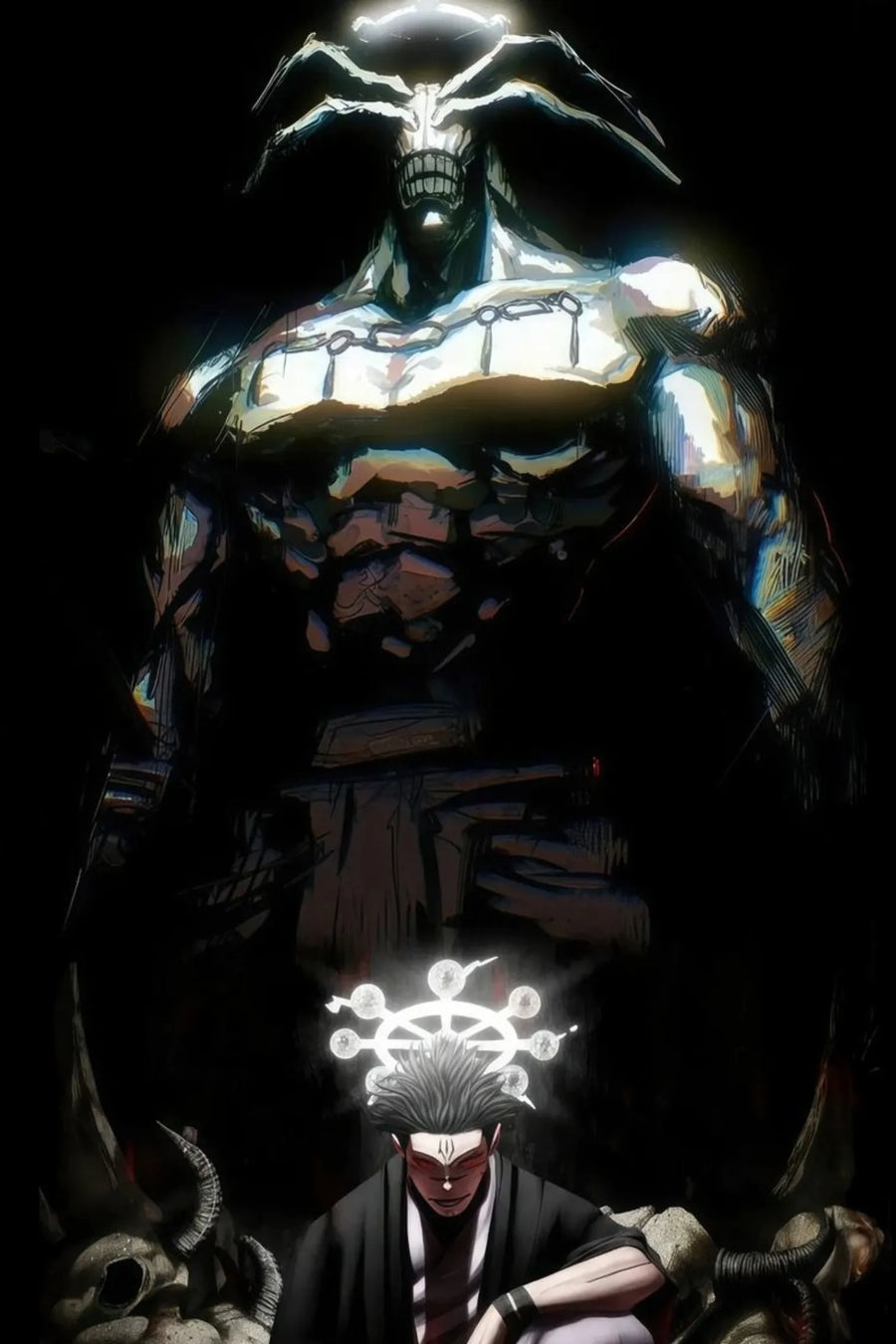 Mahoraga and Sukuna Horror Metal Posters | Premium, Waterproof & Magnet-Mounted Art