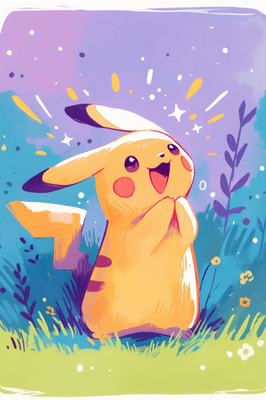 Pikachu from Pokemon Metal Wall Posters | Premium, Waterproof & Magnet-Mounted Art