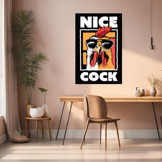 Chicken Funny Metal Posters | Premium, Waterproof & Magnet-Mounted Art