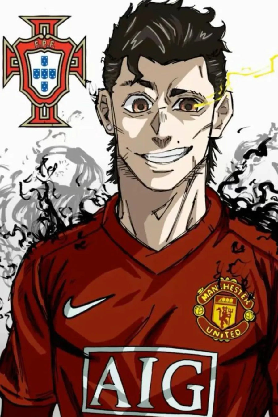 Ronaldo Blue Lock Style Metal Posters | Premium, Waterproof & Magnet-Mounted Art