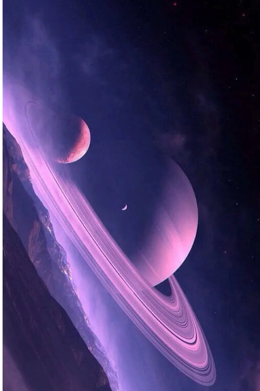 Saturn in Space Metal Posters | Premium, Waterproof & Magnet-Mounted Art