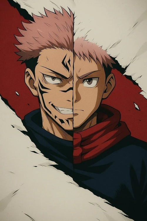 Sukuna X Yuji Itadori Metal Posters | Premium, Waterproof & Magnet-Mounted Art