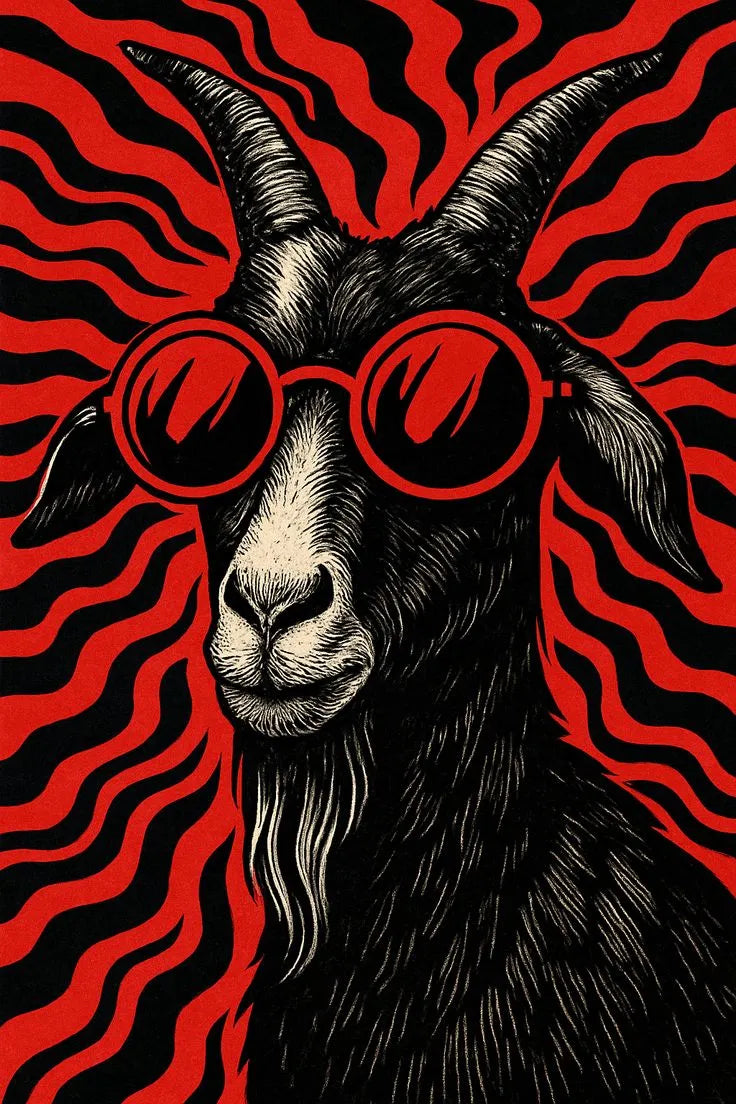 The Cool Goat Metal Posters | Premium, Waterproof & Magnet-Mounted Art