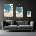 A_bunch of white daisies and yellow marigolds Metal Wall Posters | Premium, Waterproof & Magnet-Mounted Art