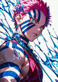 Akaza Demon Slayer Art Metal Posters | Premium, Waterproof & Magnet-Mounted Art