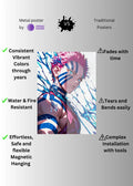 Akaza Demon Slayer Art Metal Posters | Premium, Waterproof & Magnet-Mounted Art