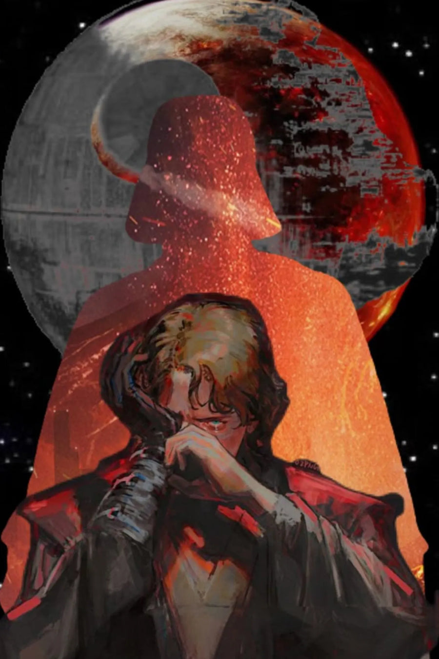 Anakin Dark Side Metal Wall Posters | Premium, Waterproof & Magnet-Mounted Art