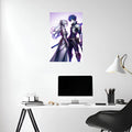 Anime the warriors Couple Metal Wall Posters | Premium, Waterproof & Magnet-Mounted Art