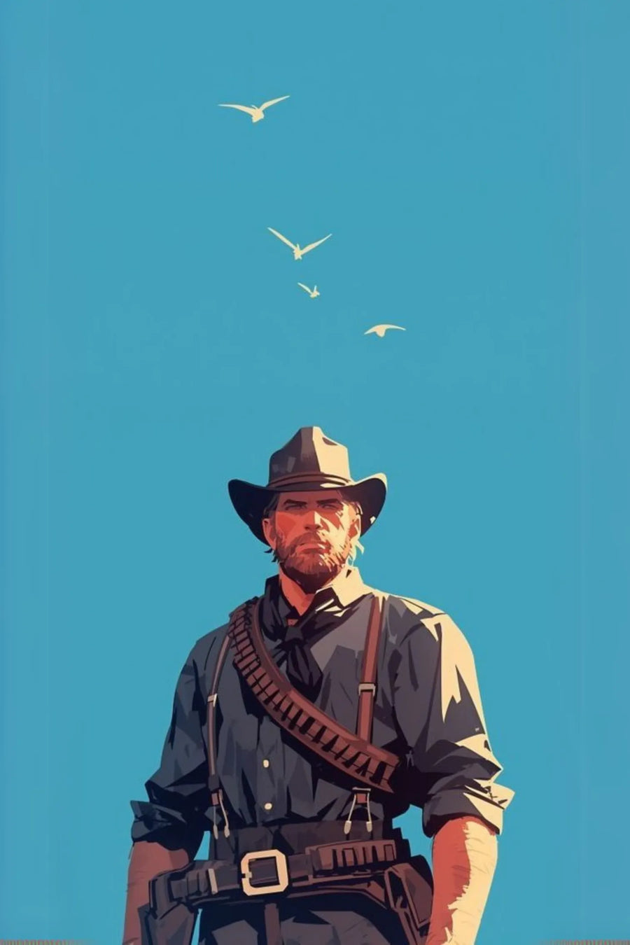 Arthur Red Dead Redemption Metal Wall Posters | Premium, Waterproof & Magnet-Mounted Art