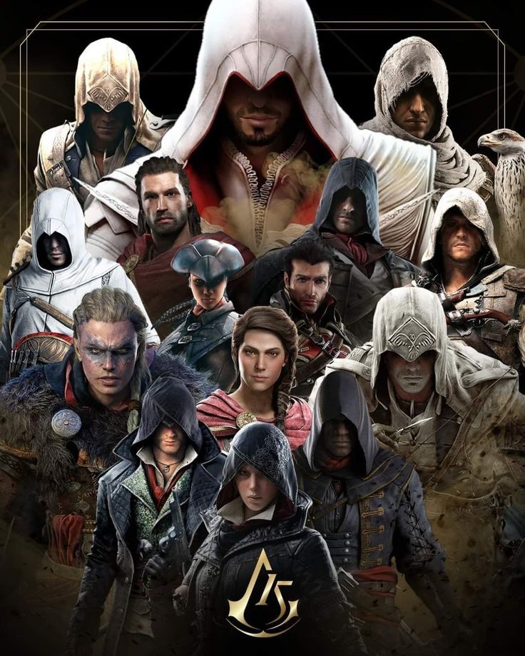 Assassin_s Creed all Assassins Heroes Metal Posters | Premium, Waterproof & Magnet-Mounted Art