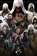 Assassin_s Creed all Assassins Heroes Metal Posters | Premium, Waterproof & Magnet-Mounted Art