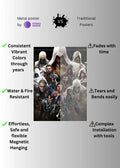 Assassin_s Creed all Assassins Heroes Metal Posters | Premium, Waterproof & Magnet-Mounted Art