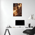 Astronaut Skull in Magic Space Metal Wall Posters | Premium, Waterproof & Magnet-Mounted Art