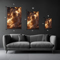 Astronaut Skull in Magic Space Metal Wall Posters | Premium, Waterproof & Magnet-Mounted Art