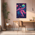 Astronaut floating in space Illustration Metal Wall Posters | Premium, Waterproof & Magnet-Mounted Art