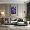 Astronaut floating in space Illustration Metal Wall Posters | Premium, Waterproof & Magnet-Mounted Art