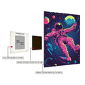 Astronaut floating in space Illustration Metal Wall Posters | Premium, Waterproof & Magnet-Mounted Art