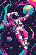 Astronaut in a trip Metal Wall Posters | Premium, Waterproof & Magnet-Mounted Art