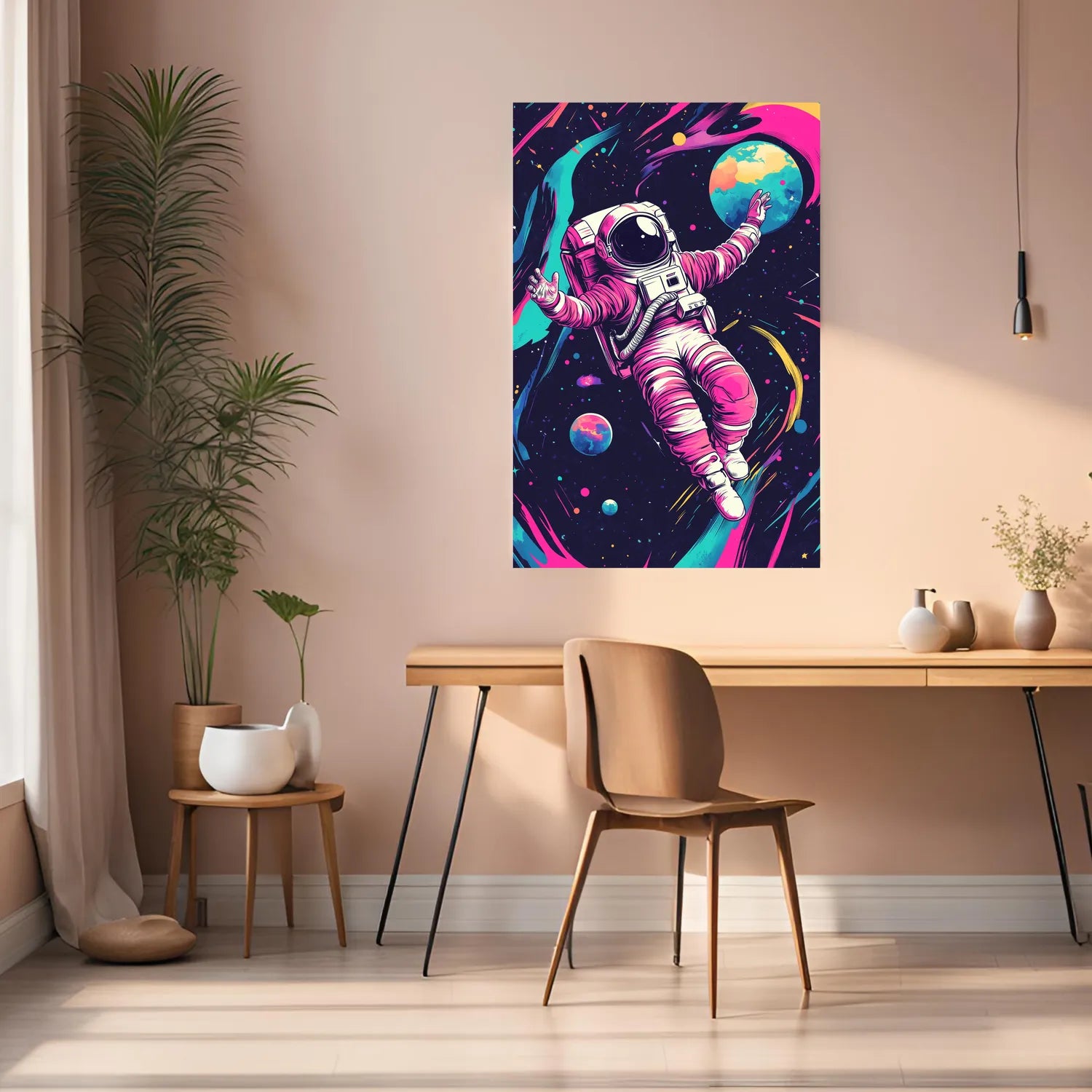 Astronaut in a trip Metal Wall Posters | Premium, Waterproof & Magnet-Mounted Art