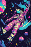 Astronaut in acid trip Metal Wall Posters | Premium, Waterproof & Magnet-Mounted Art