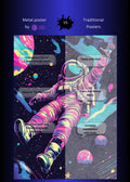 Astronaut in acid trip Metal Wall Posters | Premium, Waterproof & Magnet-Mounted Art