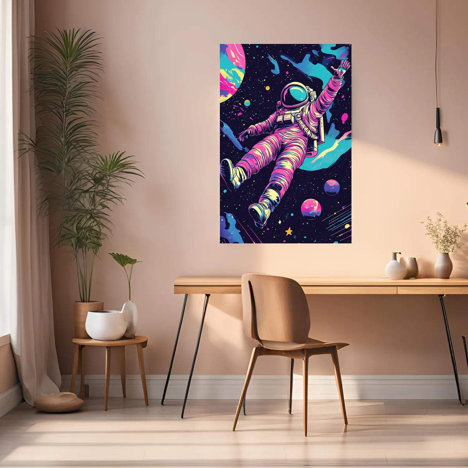 Astronaut in acid trip Metal Wall Posters | Premium, Waterproof & Magnet-Mounted Art