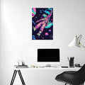 Astronaut in acid trip Metal Wall Posters | Premium, Waterproof & Magnet-Mounted Art