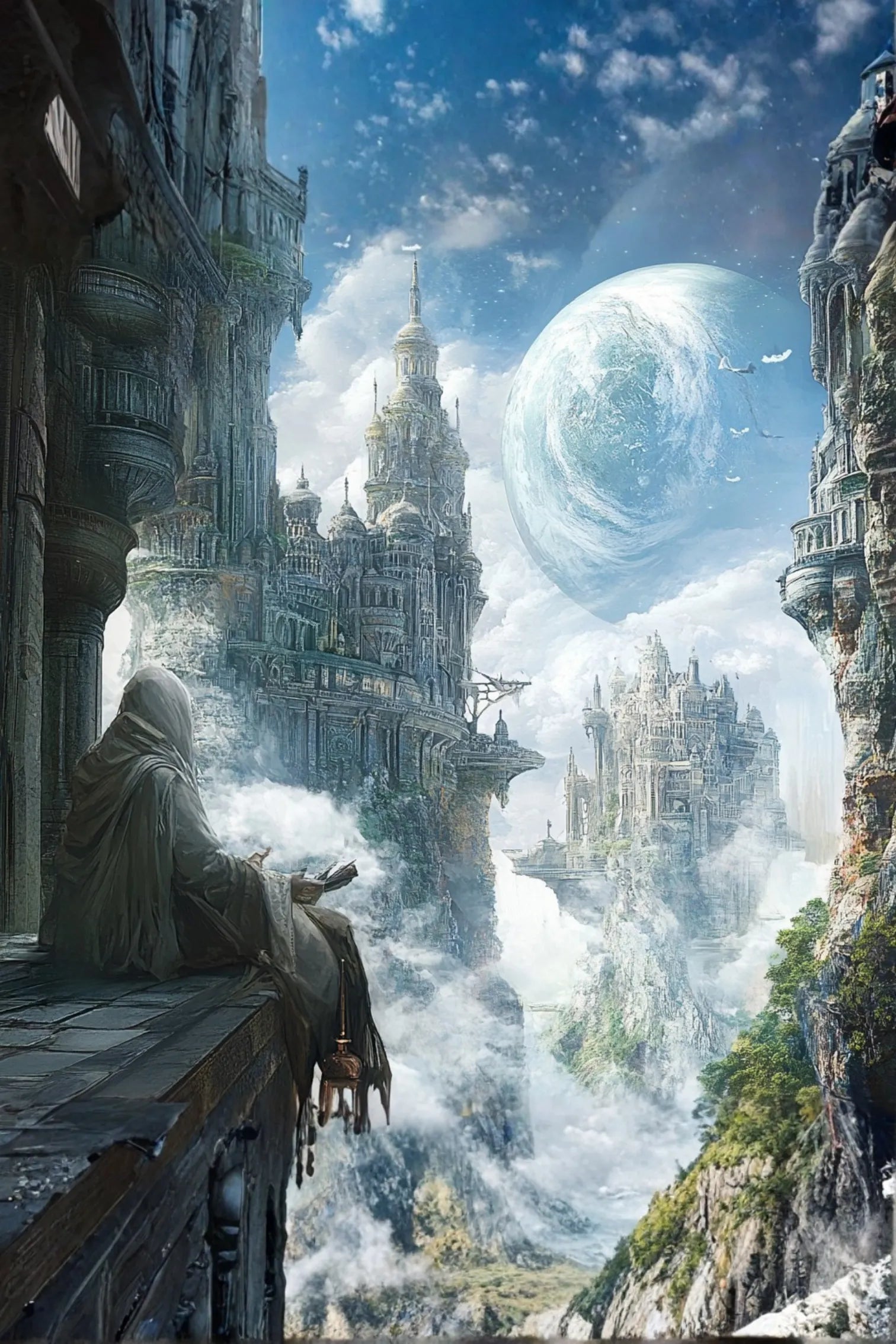 A wizard in fantasy World Metal Wall Posters | Premium, Waterproof & Magnet-Mounted Art