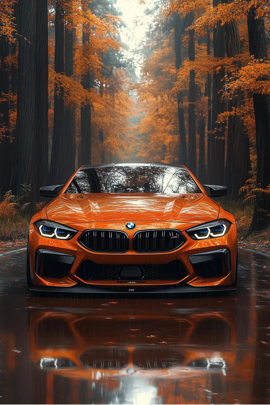 BMW Front Metal Wall Posters | Premium, Waterproof & Magnet-Mounted Art