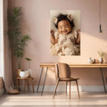 Baby Cute Pet Photoshoot Metal Wall Posters | Premium, Waterproof & Magnet-Mounted Art