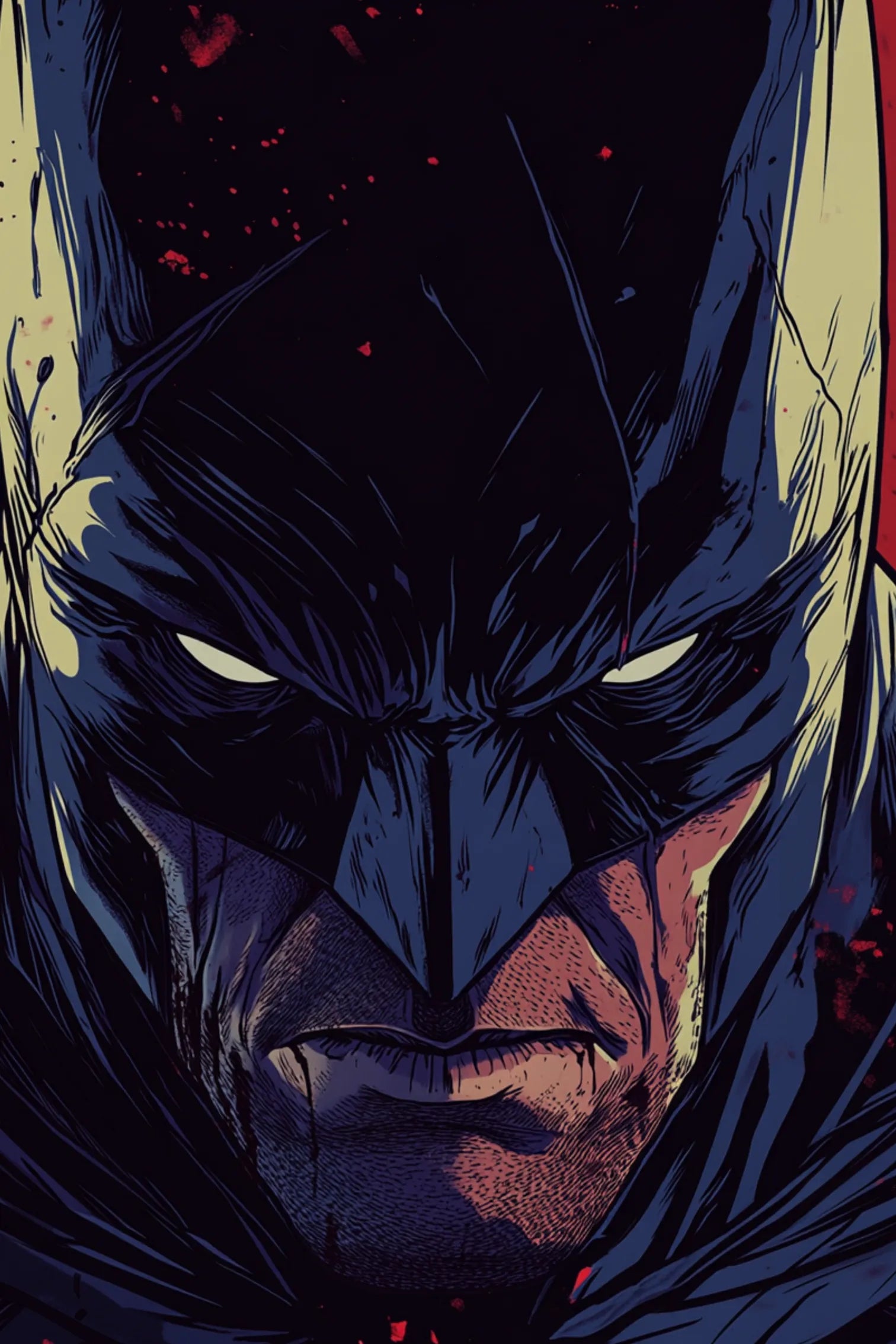 Batman Justice Stare Metal Wall Posters | Premium, Waterproof & Magnet-Mounted Art