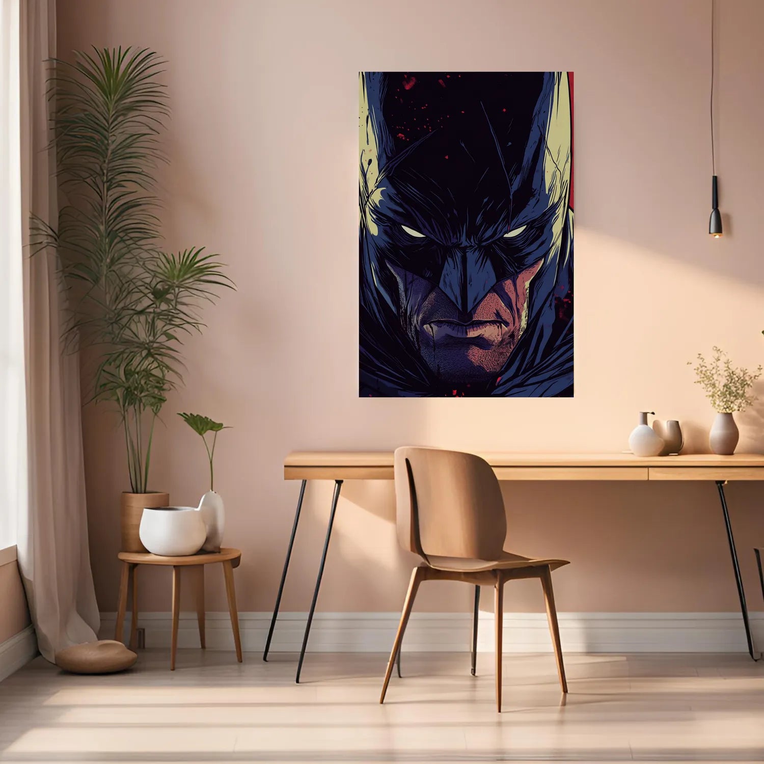 Batman Justice Stare Metal Wall Posters | Premium, Waterproof & Magnet-Mounted Art