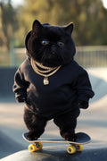 Black Cat Swag Metal Wall Posters | Premium, Waterproof & Magnet-Mounted Art