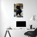 Black Cat Swag Metal Wall Posters | Premium, Waterproof & Magnet-Mounted Art