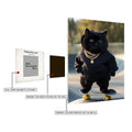 Black Cat Swag Metal Wall Posters | Premium, Waterproof & Magnet-Mounted Art