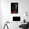 Black Cat With Golden Eyes Metal Wall Posters | Premium, Waterproof & Magnet-Mounted Art