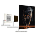 Black Cat With Golden Eyes Metal Wall Posters | Premium, Waterproof & Magnet-Mounted Art