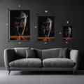 Black Cat With Golden Eyes Metal Wall Posters | Premium, Waterproof & Magnet-Mounted Art