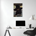 Black Cat on Skateboard  Metal Wall Posters | Premium, Waterproof & Magnet-Mounted Art