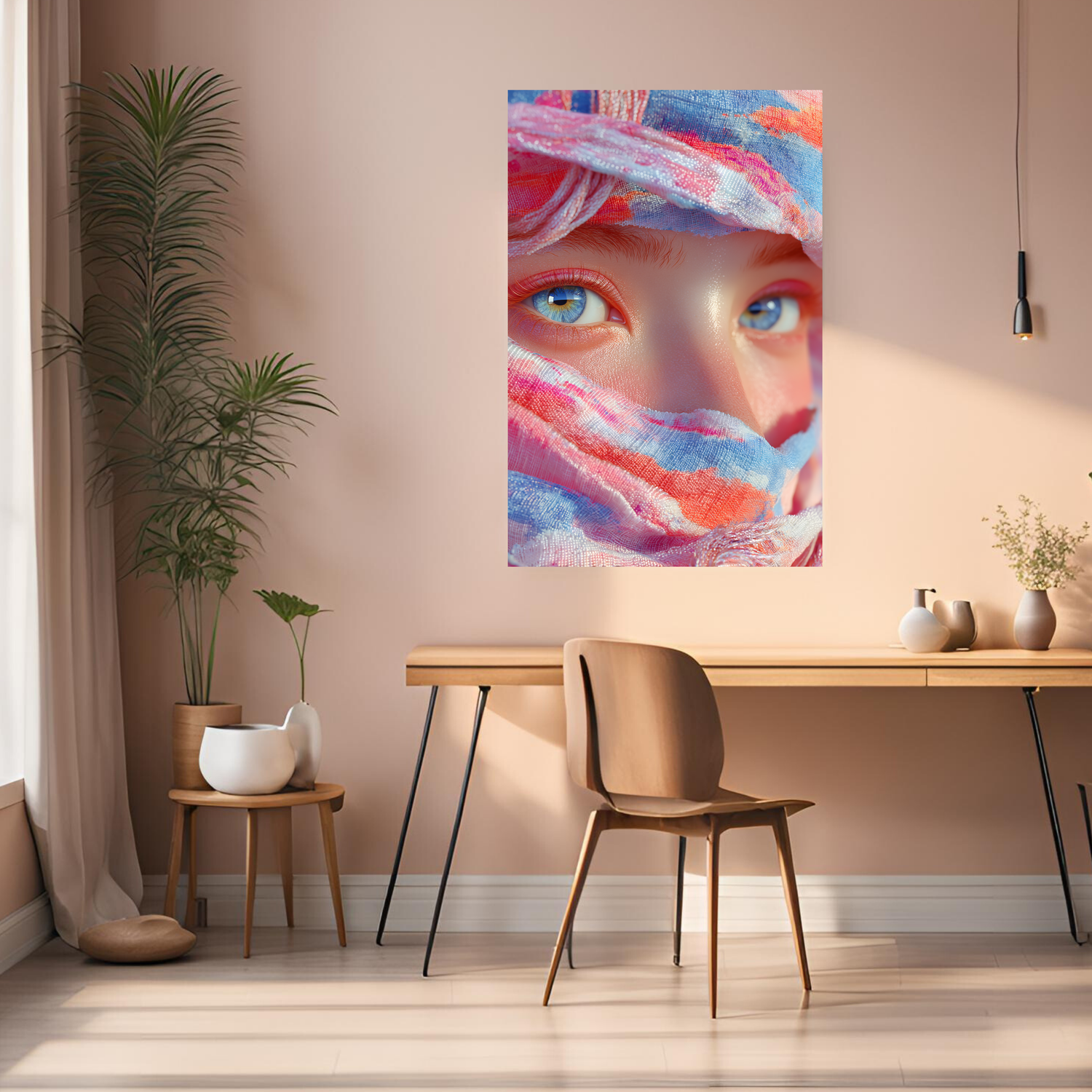 Blue Eyed Redhead Girl Closeup Metal Posters | Premium, Waterproof & Magnet-Mounted Art